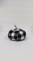 
              Black & White Buffalo Plaid Pumpkin
            