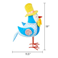 
              Large Blue Fabric Bird Tabletop Decoration
            