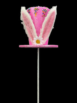 17" Easter Top Hat w/ Bunny Ears Pick