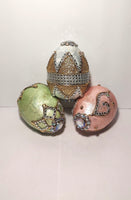 
              Set of 3 Pastel Bling Easter Egg Decor
            