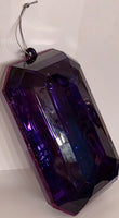 
              8" Dark Purple Acrylic Emerald Cut Precious Gem Ornament
            