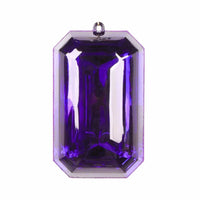 
              8" Dark Purple Acrylic Emerald Cut Precious Gem Ornament
            