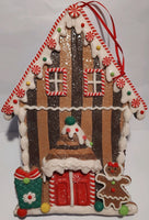 
              11" Peppermint Candy Gingerbread House Ornament
            