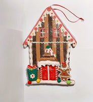 
              11" Peppermint Candy Gingerbread House Ornament
            