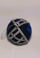 
              Blue & Silver Jeweled Ball Ornament
            