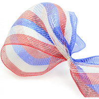 
              10" Poly Deco Mesh: Deluxe Stripe Patriotic
            