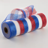 
              10" Poly Deco Mesh: Deluxe Stripe Patriotic
            