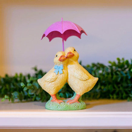 Ducks with Umbrella Figurine