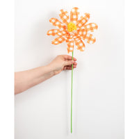 
              24" Gingham Sunflower Spray: Orange
            