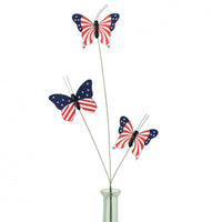 
              15" Patriotic Butterfly Spray
            