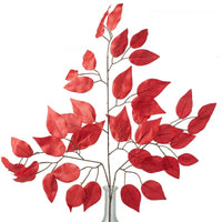 
              23" Red Ficus Leaf Spray
            