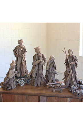 Driftwood Nativity Set (Set of 6)