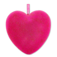 
              Valentine's Day Flocked Pink Heart Ornament
            