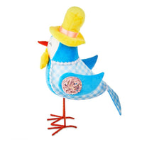 
              Large Blue Fabric Bird Tabletop Decoration
            