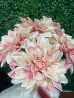 
              28" Pink & Cream colored Dahlia Floral Arrangement With Greenery
            