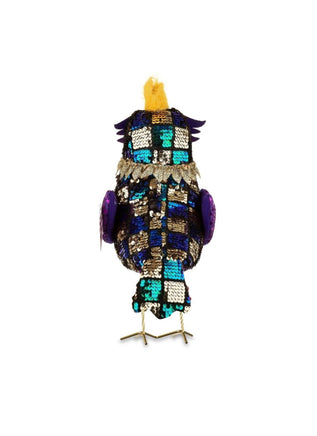 Large Mardi Gras Fabric Bird with Mask