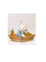 
              Flocked Easter Bunny in Row Boat
            