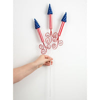 
              26" Lit Firecracker Rockets Curly Spray
            