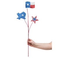 
              25" Patriotic Glitter Texas Pick
            