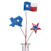 
              25" Patriotic Glitter Texas Pick
            