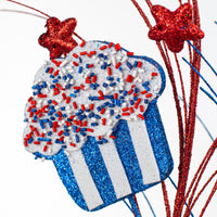 
              28" Patriotic Sprinkles Cupcake Spray
            