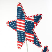 
              18" Patriotic Fabric Star Pick
            