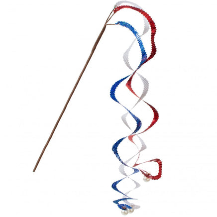 25" Prismatic Foil Curly Spray: Red, White & Blue