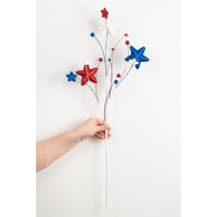 
              29" Glitter Star Ball Spray: Red, White & Blue
            