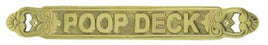 Aged Brass Sign - "Poop Deck"