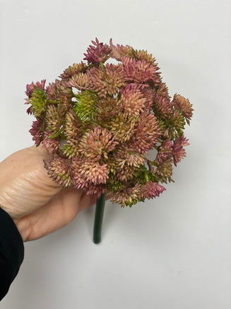 8.5" Plastic Pink Sedum Ball Pick