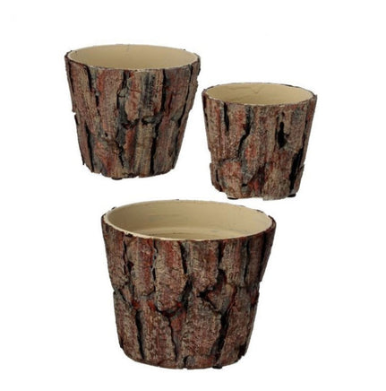 Bark Pots - Set of 3