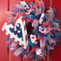 
              16" Heart Stars & Stripes Sign
            