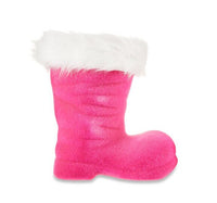 
              10" Pink Flocked Santa Boot With Furry Collar
            