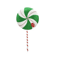 
              Green Peppermint Swirl Lollipop Yard Decor
            