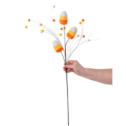 29" Chenille Candy Corn Spray