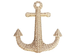 Faux Wicker Anchor Hanging Outdoor Wall Decor