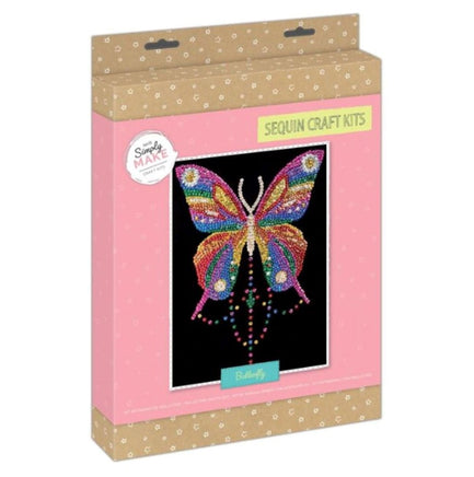 Simply Make Sequin Craft Kit - Rainbow Butterfly