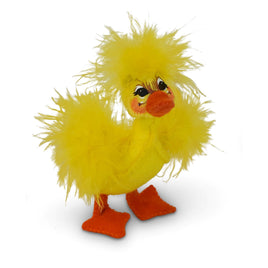 4" Fluffy Yellow Duck