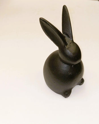 Black Ceramic Easter Bunny Figurine