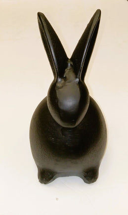 Black Ceramic Easter Bunny Figurine