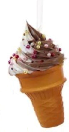 Assorted Foam Ice Cream Cone Ornaments - Set of 3