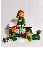 
              Christmas Elf Figures - Set of 3
            