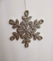 
              Silver Glitter & Rhinestone Snowflake Ornament
            