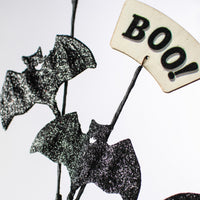 
              25" Boo & Glitter Bats Spray
            