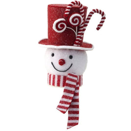 10" Peppermint Candy Snowman Ornament