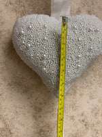 
              White Beaded Heart Decor
            