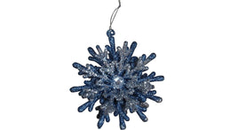 Silver & Blue Snowflake Ornament