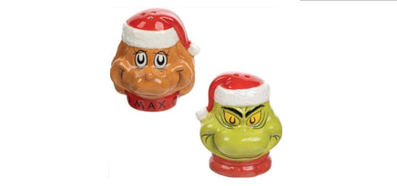 Dr. Seuss The Grinch Sculpted Ceramic Salt & Pepper Set