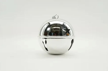 Jumbo Silver Metal Jingle Bell Ornament