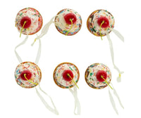 
              Assorted Foam Ice Cream Cone Ornaments with Cherries - Set of 6
            